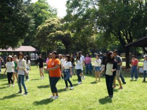 横田基地でBBQ2018ダンス中