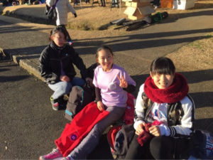 横田基地マラソン準備中